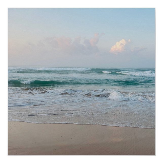 Poster Vibes d'été | Monogramme Soleil & Sable de la Plag (Devant)