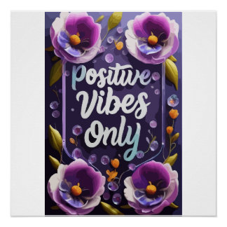 Poster Vibes Positives Tout Autour De Wall Art