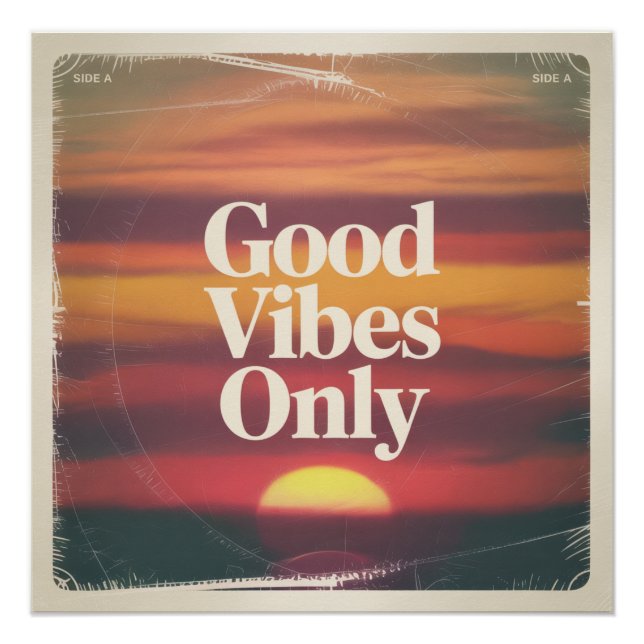 Poster Vibes Positives Uniquement (Devant)