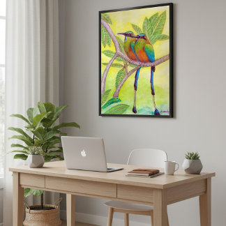 Poster Vibrant Birds Decor for Hallway, Office or Lounge