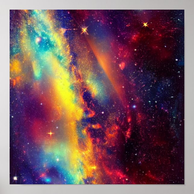 Poster Vibrant Nebula (Devant)
