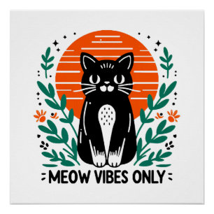 Poster vibrations miaou seulement