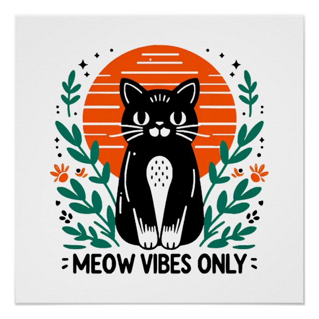 Poster vibrations miaou seulement (Devant)