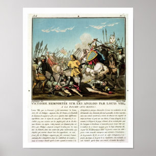 Poster Victoire acquise sur les Anglais par Louis VIII (1