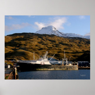 Poster Victoire de l'Alaska, chalutier de pêche dans le h