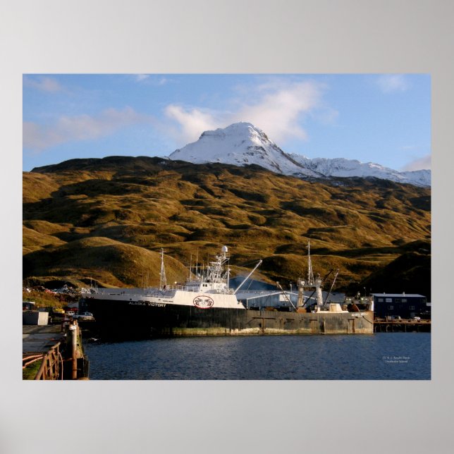 Poster Victoire de l'Alaska, chalutier de pêche dans le h (Devant)