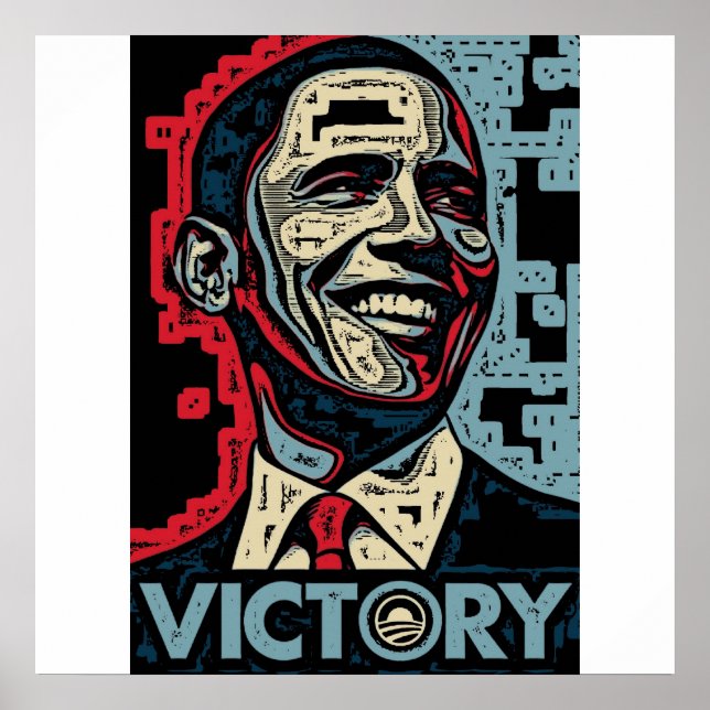 Poster Victoire d'Obama (Devant)