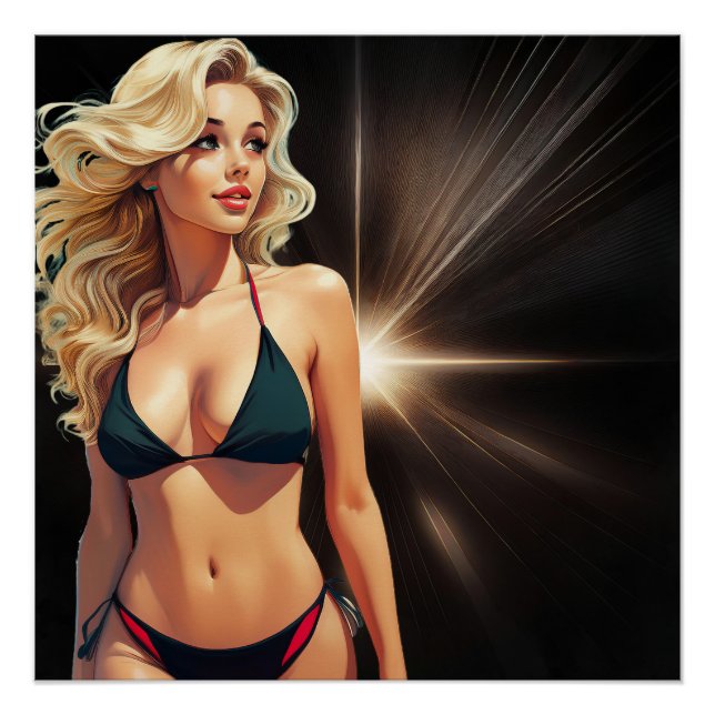 Poster Vie d'Imaginaire - Blonde Beach Babe (Devant)