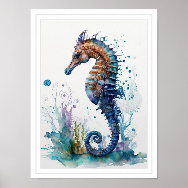 Poster - Vie marine hippique sous la mer (Devant)