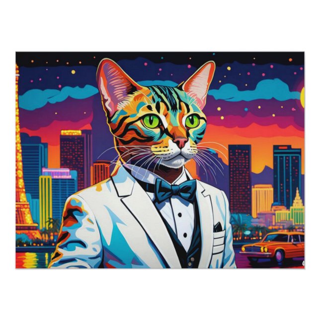 POSTER VIE NOCTURNE DE BENGAL CAT VEGAS 5 (Devant)
