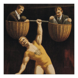 Poster Vieille école d'haltérophilie SUPÉRIEURE