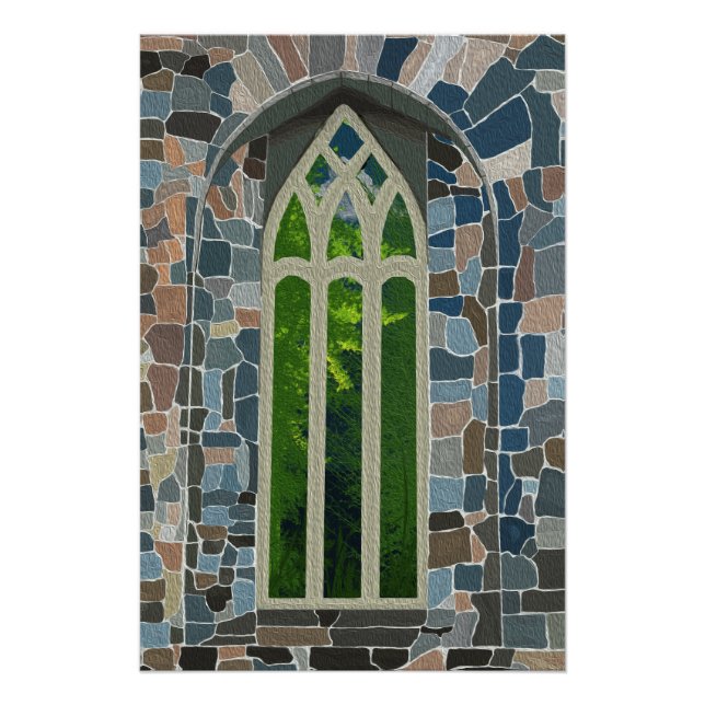 Poster Vieille ruine peinte  (Devant)
