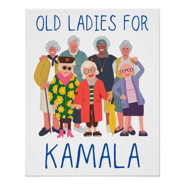 Poster Vieilles dames pour Kamala (Devant)
