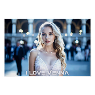POSTER VIENNE - AUTRICHE - J'AIME VIENNE