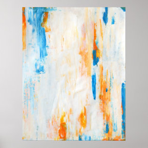 Poster "Viennent plus étroitement" Teal et l'art abstrait