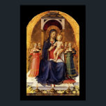 POSTER VIERGE AVEC ENFANT ET ANGELS<br><div class="desc">Chef-d'oeuvre médiéval italien de Fra Beato Angelico,  Altesse de Pérouse - Italie.</div>