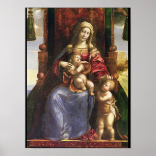 Poster Vierge et enfant avec le St John infantile