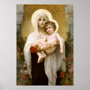 Poster Vierge Marie béni et enfant Jésus de nourrisson