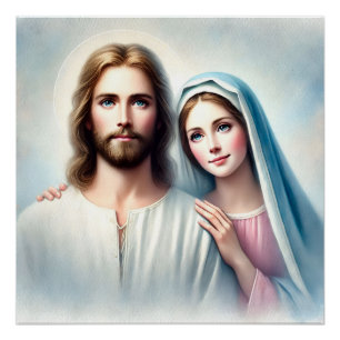 Poster Vierge Marie Jésus