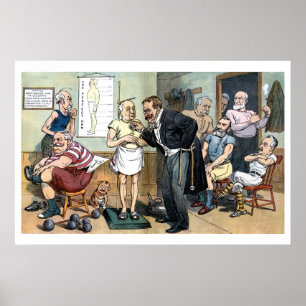 Poster Vieux bande dessinée politique vintage de Dr.