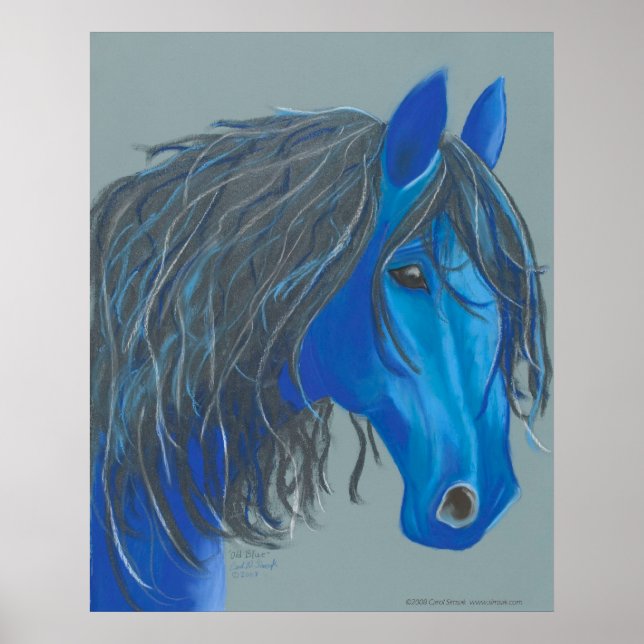 Poster Vieux bleu (Devant)