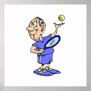 Poster Vieux type de tennis