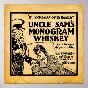 Poster Vieux Whiskey Publicité