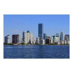 Poster View of Miami Skyline