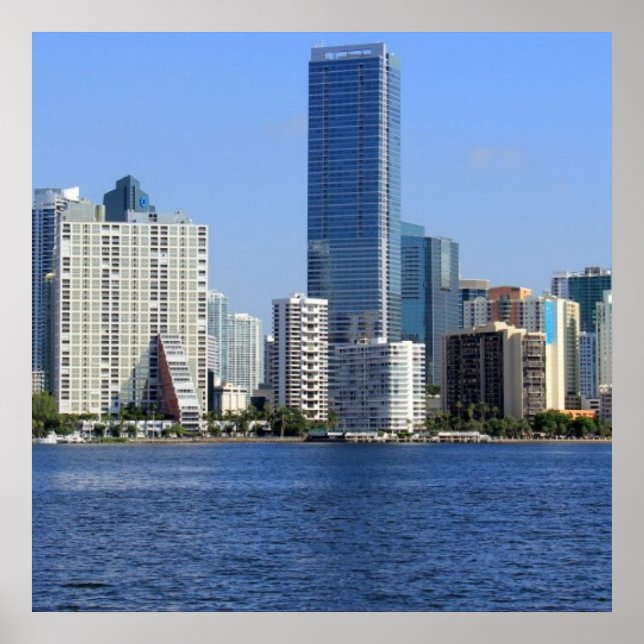 Poster View of Miami Skyline (Devant)