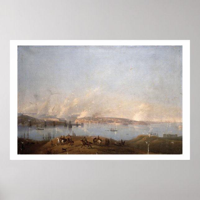 Poster View of the Harbour of Sebastopol during the Crime (Devant)