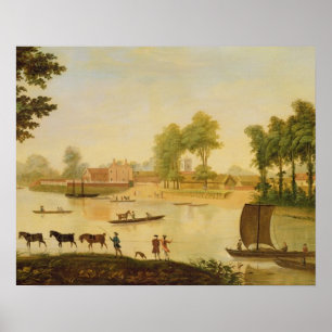Poster View of the Shepperton on the River Thames, after