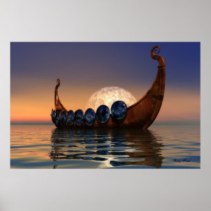POSTER VIKING BOAT 2 CANVAS