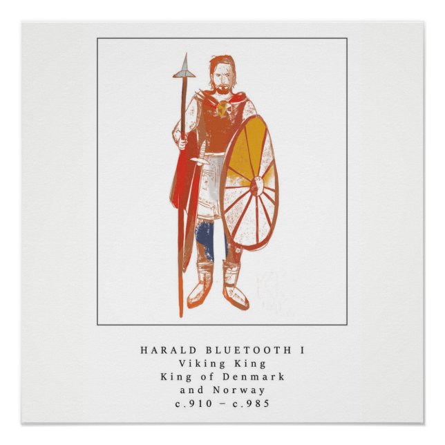 Poster Viking King Harald Bluetooth (Devant)