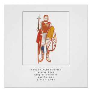 Poster Viking King Harald Bluetooth