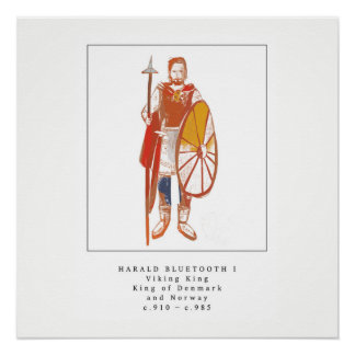Poster Viking King Harald Bluetooth