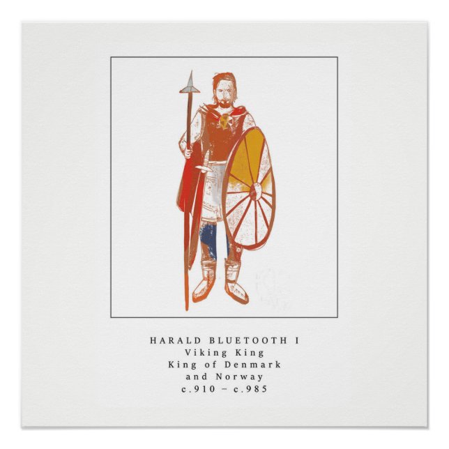 Poster Viking King Harald Bluetooth (Devant)