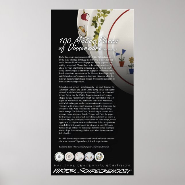 Poster Viktor Schreckengost Dinnerware Legacy (Devant)