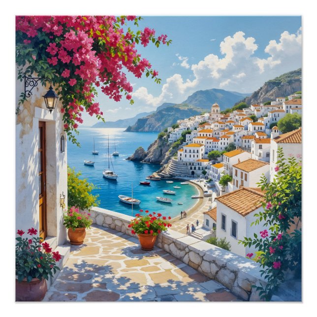 Poster Villa au bord de la mer (Devant)