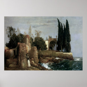 Poster Villa By the Sea par Arnold Bocklin, Symbolisme Ar