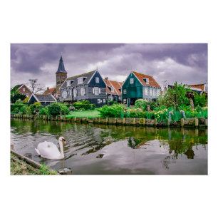 Poster Village néerlandais Marken