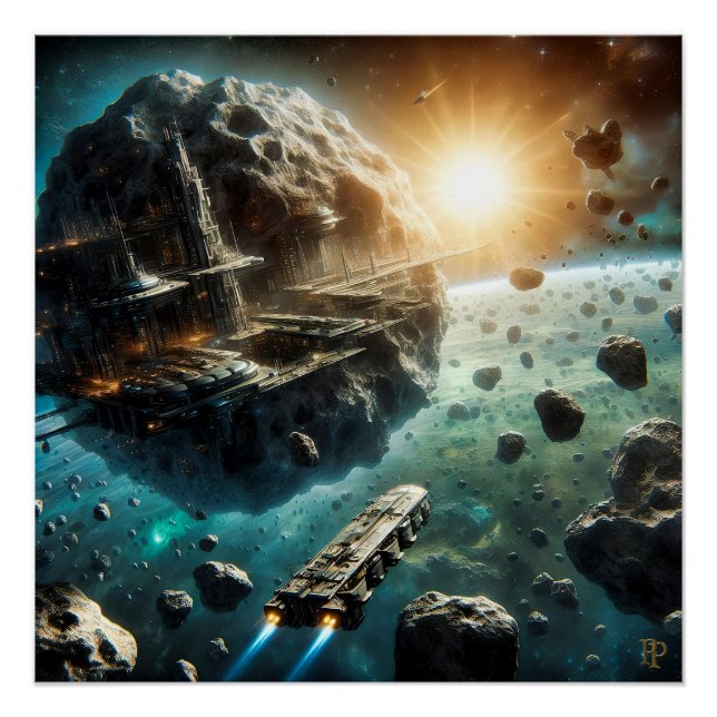 Poster Ville d'Astéroïde (Devant)