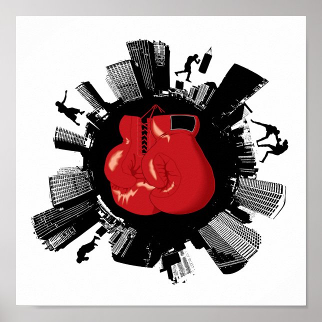 Poster Ville de boxe (Devant)