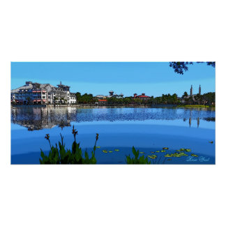 Poster Ville de Célébration Floride et le lac