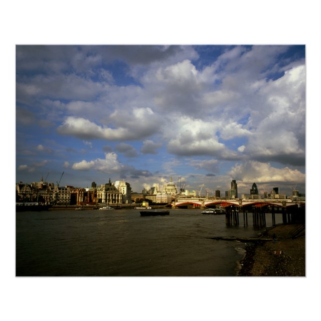 Poster Ville De Londres Dans Les Années 1990 (Devant)