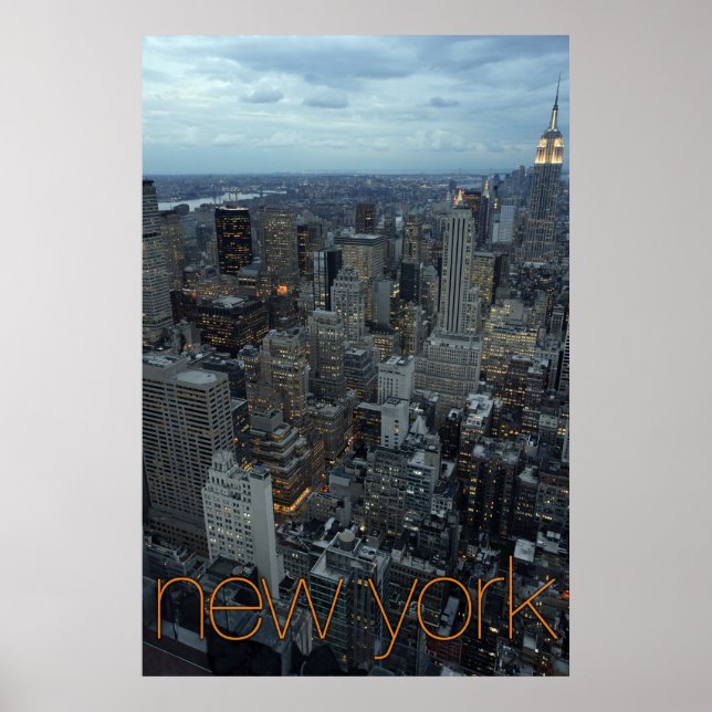 Poster ville de new york à dusk (Devant)