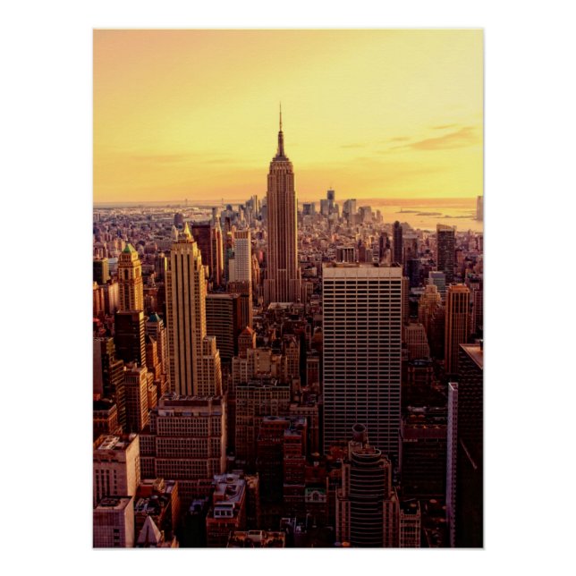 Poster Ville de New York avec Empire State (Devant)