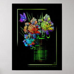 Poster Ville en fleurs