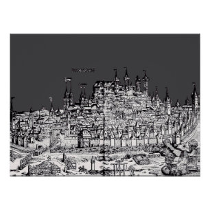 Poster Ville médiévale de Nuremberg en Allemagne