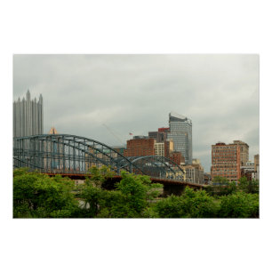 Poster Ville - Pittsburg PA - La grande ville de Pittsbur