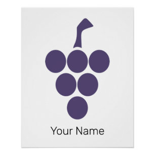 Poster Vin Ou Vin Pour Sommelier De Raisin Et De Grapevin
